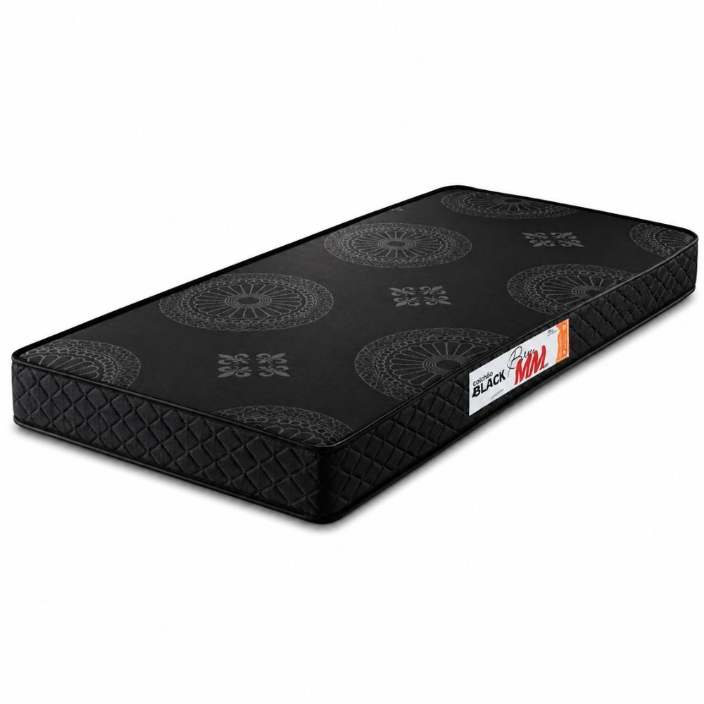 Colchão Solteiro Espuma D20 Poliéster Black Bem MM 78x188x12cm