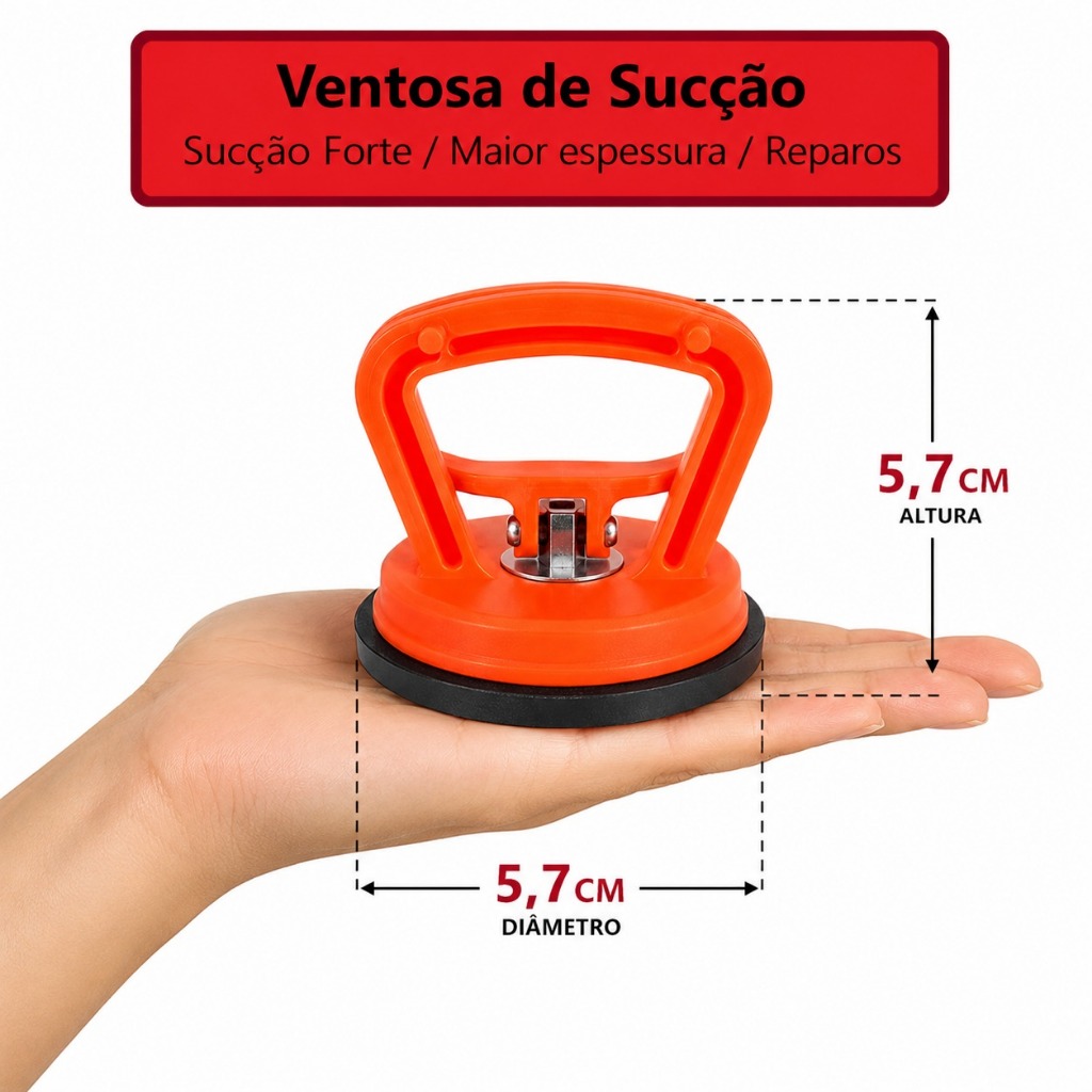 Ventosa Sucção Pequeno 5,7 cm Puxador Desamassar Extrair Amassados Carro Reparo de Tela de Celular · foto 2