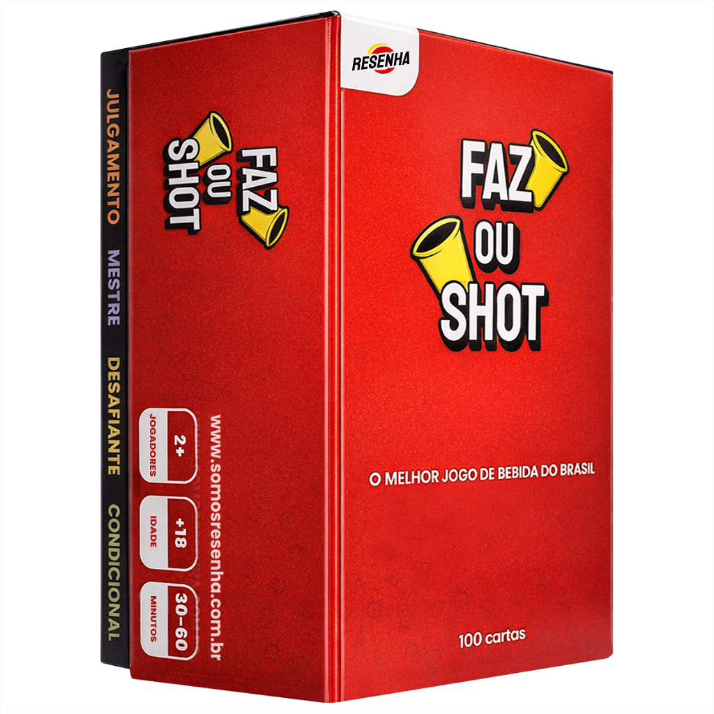 Faz Ou Shot: O Jogo de bebida. Duvido sair sóbrio. O Drinking Game em que cada carta testa vocês com desafios insanos
