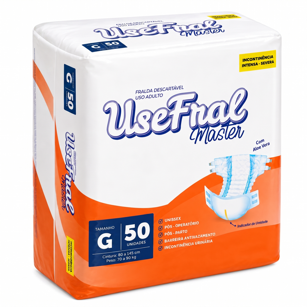 Fralda Geriátrica Usefral Hiper G 50 Unidades