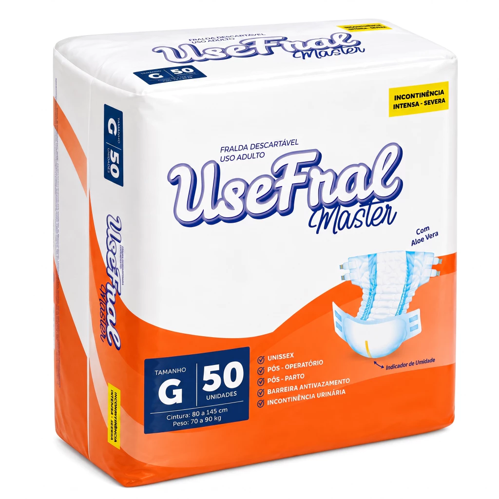 Fralda Geriátrica Usefral Hiper G 50 Unidades