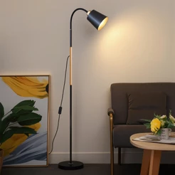 Luminária de Chão Moderna Articulável LED Abajur de Piso Para Sala Quarto Leitura Com Dimmer