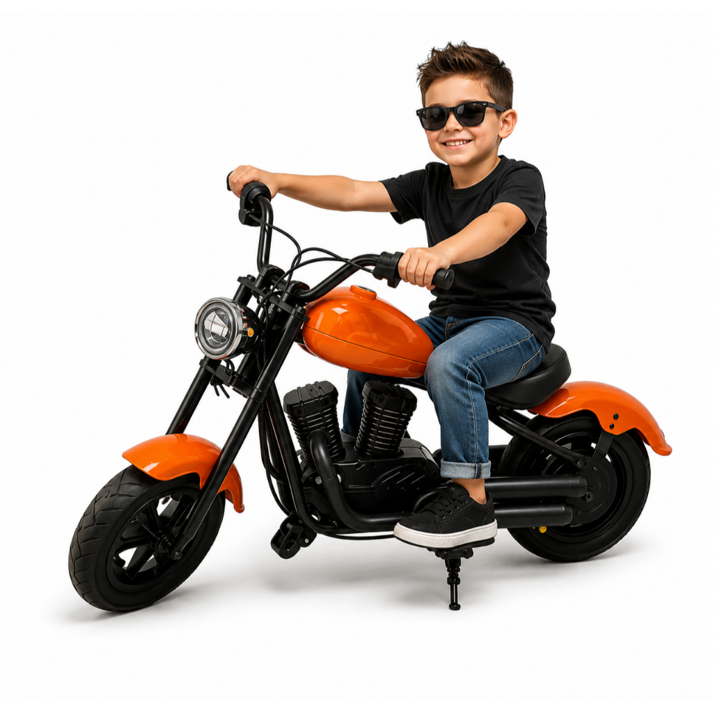 Moto Elétrica Extreme Halei 24V 250W Suporta Até 80 kg Recreativa Laranja Silenciosa
