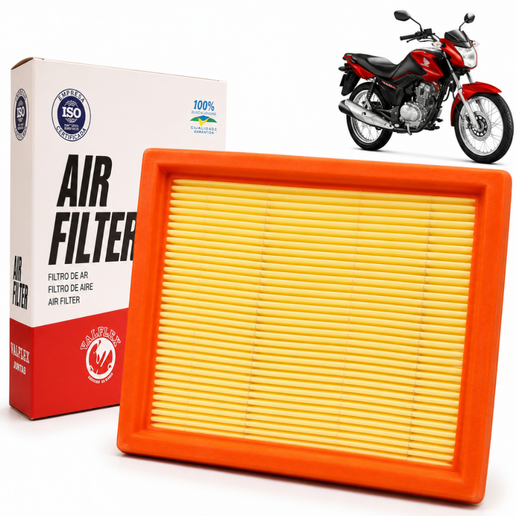 Filtro Ar Honda CG 150 Titan Fan 2009 a 2013 Bros 125 150 160 2003 a 2018 Pop 100 110i 2017 a 2026