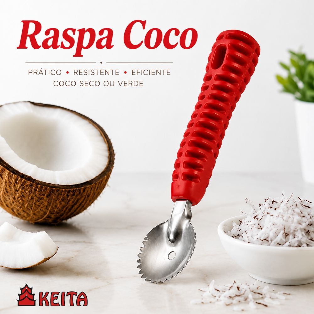 Raspa Coco Keita Raspador Ralador  Manual de Coco Seco Fresco Inox Manual - NEW