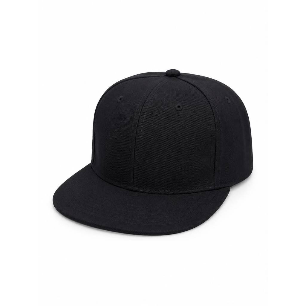 Boné Aba Reta Preto Liso Snapback Masculino Feminino Regulável Premium