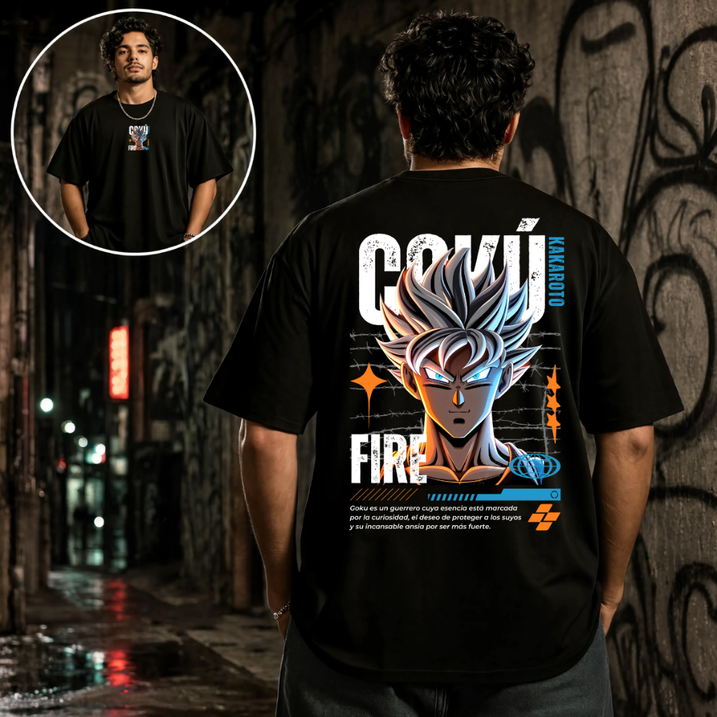 Camiseta Camisa Blusa Algodão Masculina Feminino Estampada Oversized Streetwear Gokú Treino Academia
