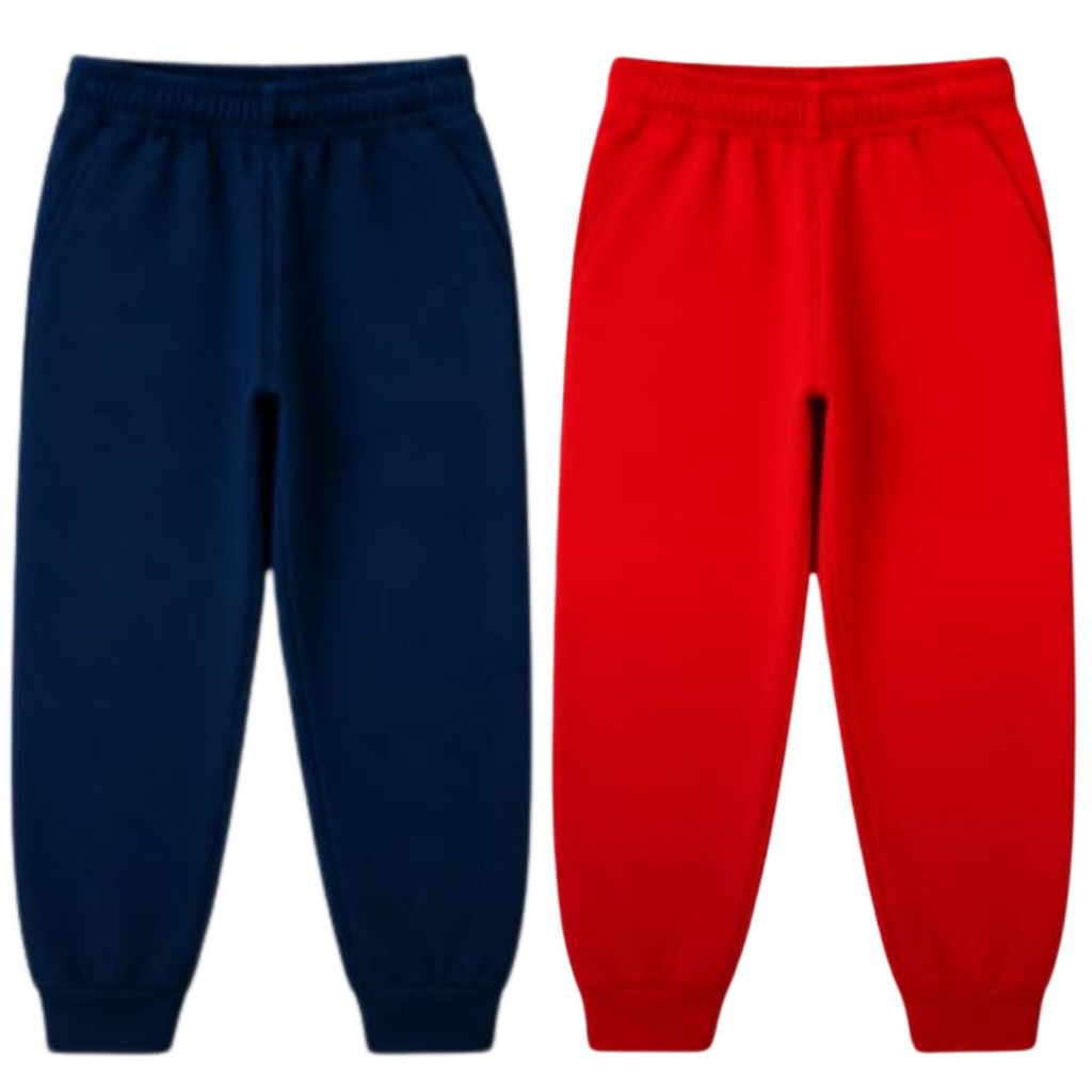 Kit 2 Calças de Moletom Infantil Masculina | Tamanhos 01 ao 14 | Inverno | Cores Sortidas