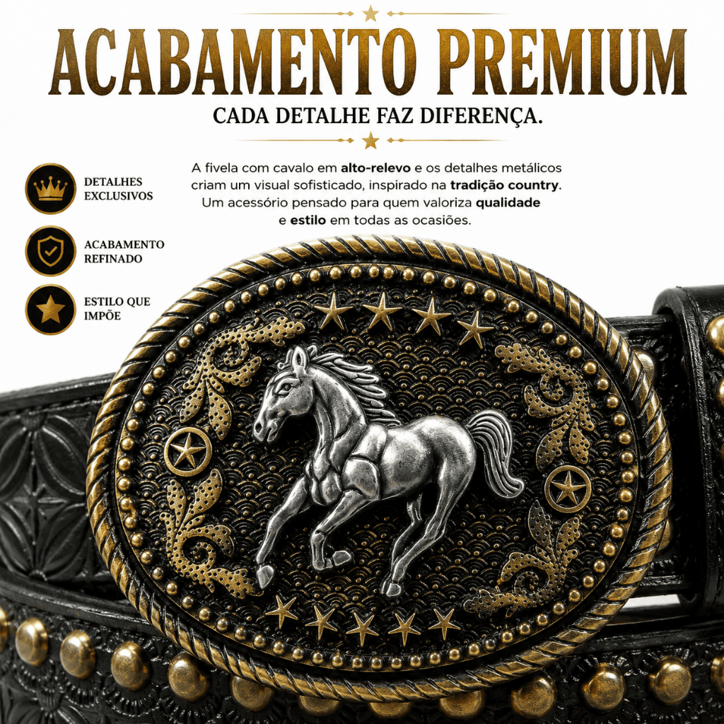 Cinto Country Feminino e Masculino Cowboy Cavalo | Rodeio, Cavalgada e Festa Junina