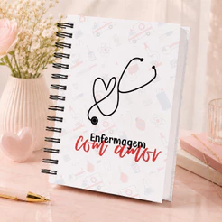 Caderneta Bolso Curso Enfermagem Manual Prático Consulta Rápida Capa Dura Branco Enfermagem Com Amor