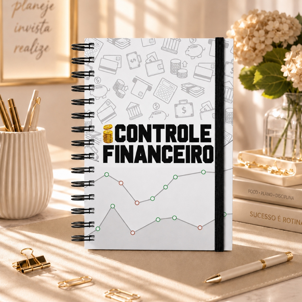 Caderneta Controle Financeiro Caderno Anotações Minhas Finanças Meus Ganhos Organização Financeira