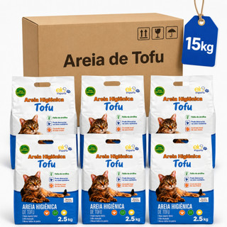 Areia Higiênica de Tofu Super Premium 5kg a 15kg