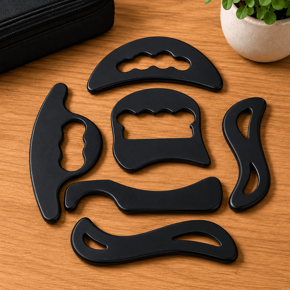 Ferramentas Liberação Miofascial Kit Profissional Soqueira Tartaruga Gancho Massagem Muscular