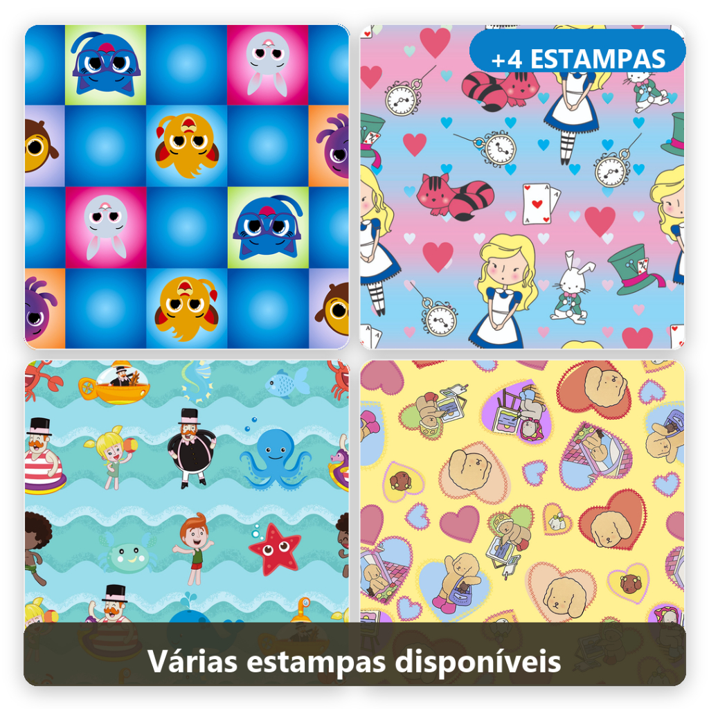 Tecido Oxfordine Infantil Estampado Personagens Variados 08