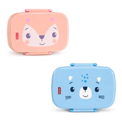 Bento Box Vácuo 900ml Fun Time Fisher Price Acompanha Garfo e Colher Original - Pacific
