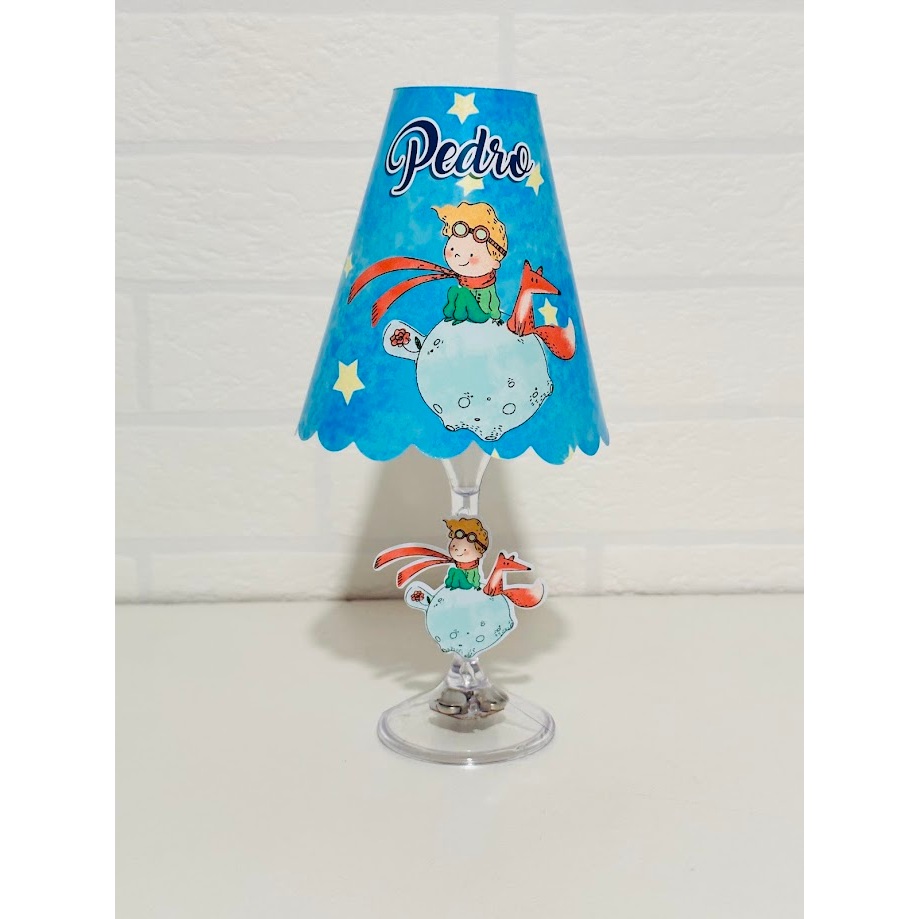 centro de mesa pequeno principe - taça abajur - lembrancinha personalizada - env