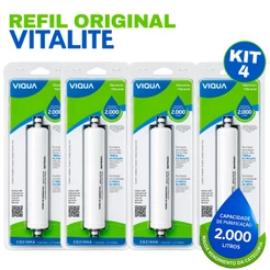 4 Refil Universal de Purificador Elemento Filtrante de Reposição Refil de Filtro Viqua 2000 Litros