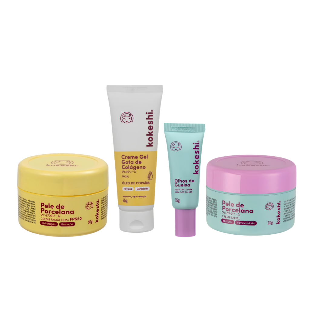 Kit Pele de Porcelana FPS20 + Pele de Porcelana  +  Olhos de Gueixa  e  Creme Go