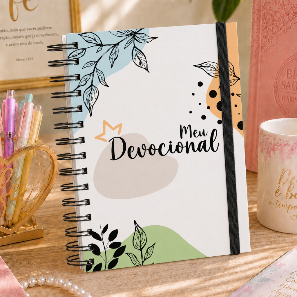 Caderneta Meu Devocional Planner Caderno de Anotações Minhas Orações 208 Páginas Capa Dura