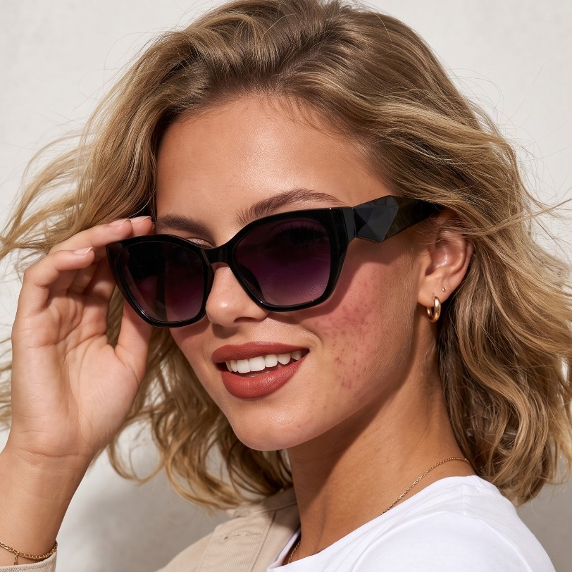 Óculos de Sol Valencia Gatinho Armação Premium Modelo Vintage Clássico Blogueira uv400 Feminino