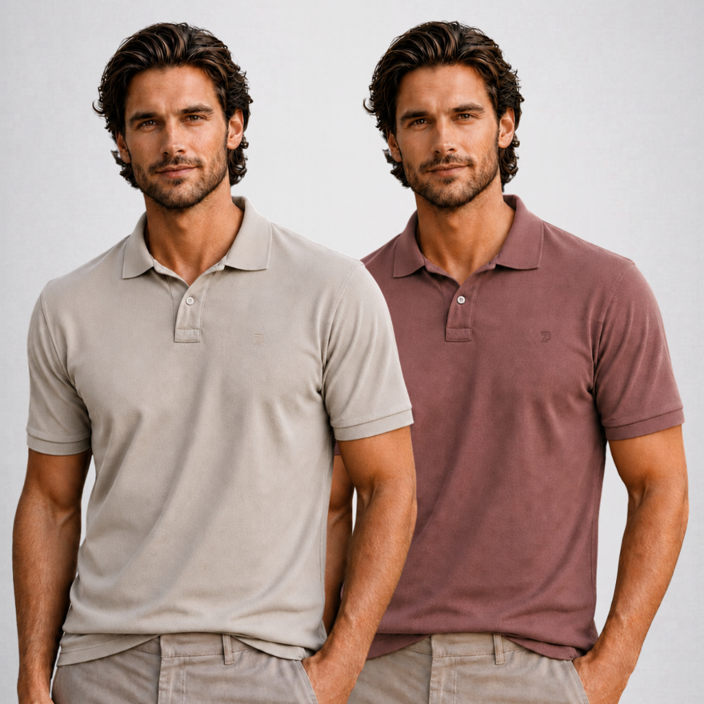 Kit 2 Camisa Polo Masculina Piquet Premium