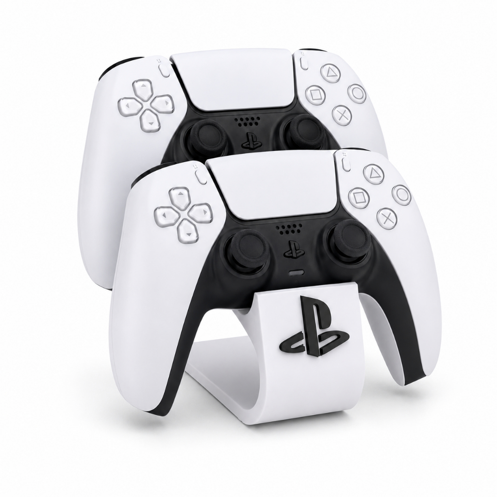 Suporte Duplo para Controle Gamer PS5 PS4 Xbox One Series S/X Organizador de Mesa 3D