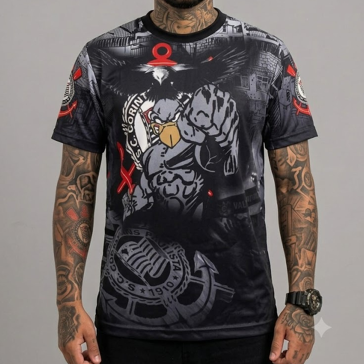 Camisa Gaviões da Fiel Dourada Nova Torcedor