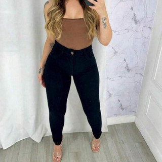 CALÇA JEANS SKINNY PRETA