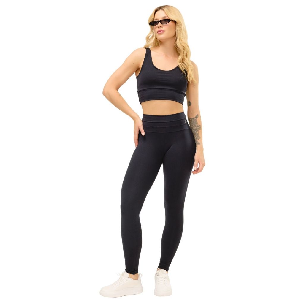 LEGGING FEMININA SALTO TRIPLO MODELADORA ACADEMIA TREINO FITNESS CAMINHADA CORRIDA PREMIUM 042800