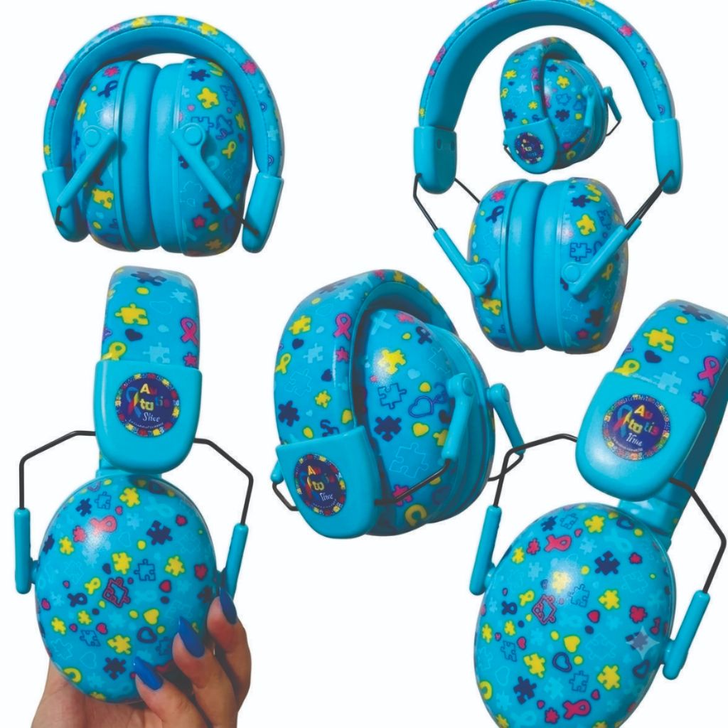 Abafador de Ruídos Infantil Light Blue Autista 32Db | Proteção Auditiva Autismo Sensibilidade Sonora | Autismo Tea