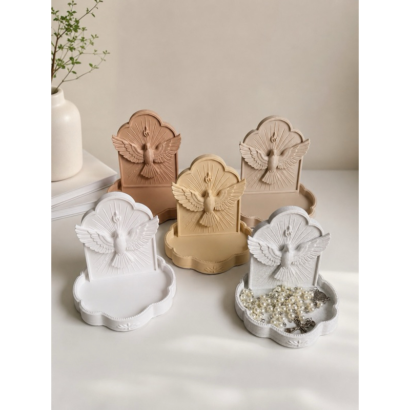 Porta terço, Divino Espírito Santo, Decoração religiosa, Artigo Religioso, Católico, Lembrancinha Batizado.