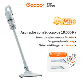 Gaabor Aspirador de Pó 2 em 1 com Fio 4.5m Sucção Forte 18000Pa Filtro Lavável 0.5L CW-18M02A