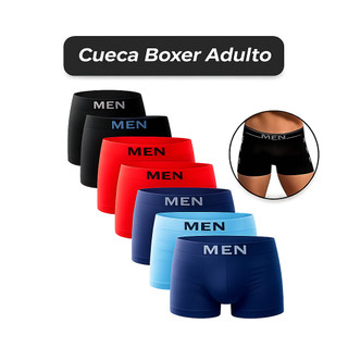 Kit 7/5 Cuecas Boxer Microfibra Adulto Premium