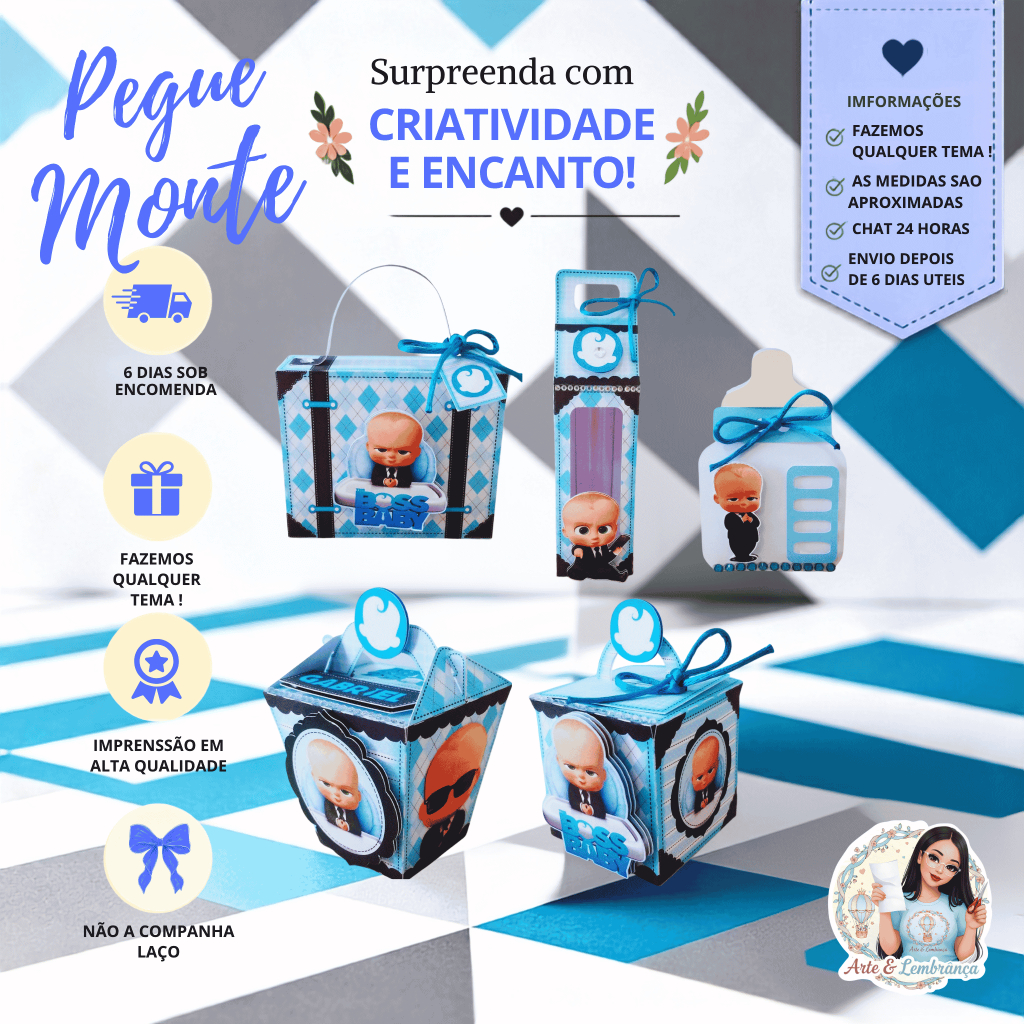 Personalizados Poderoso Chefinho (PEGUE E MONTE) Kit Festa Personalizadas Lembrancinhas e Mimos