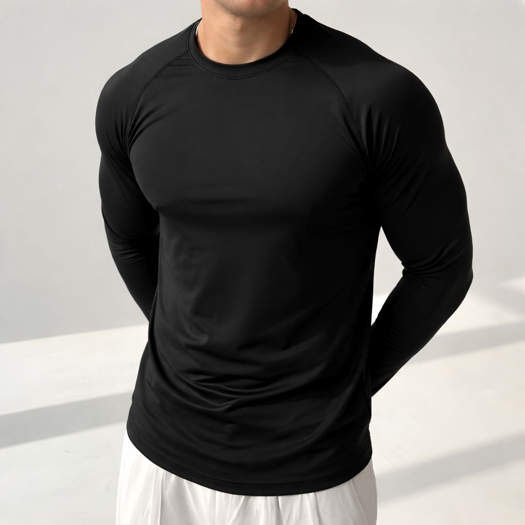 Camiseta Manga Longa Dry Fit Masculina para Academia, Fitness e Caminhadas