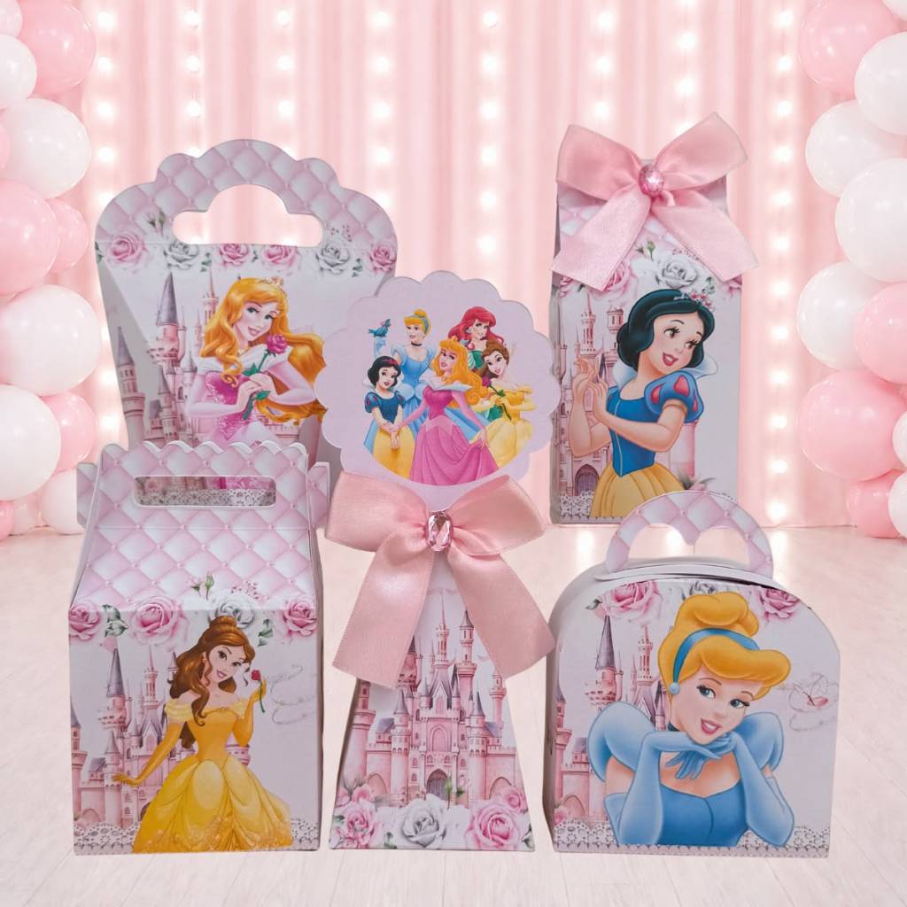 Kit Caixinhas PRINCESAS para festa infantis lembrancinhas de aniversario personalizados do tema