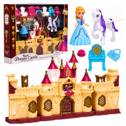 Brinquedo Infantil Castelo Encantado Com Boneca Princesa Som Luz e Acessórios - Castela