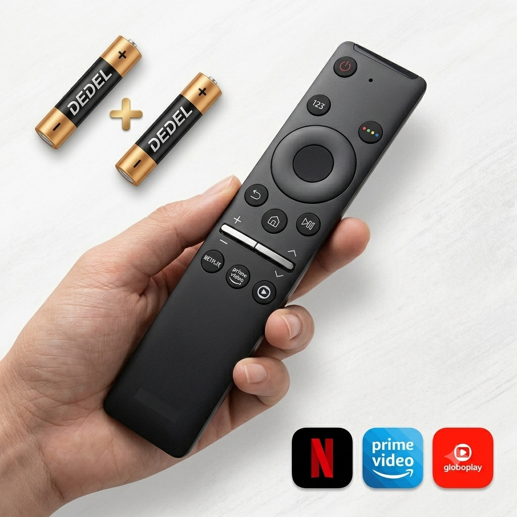 Controle Remoto para  Tv Samsung Smart 4K Led Universal Botão Aplicativos Netfli