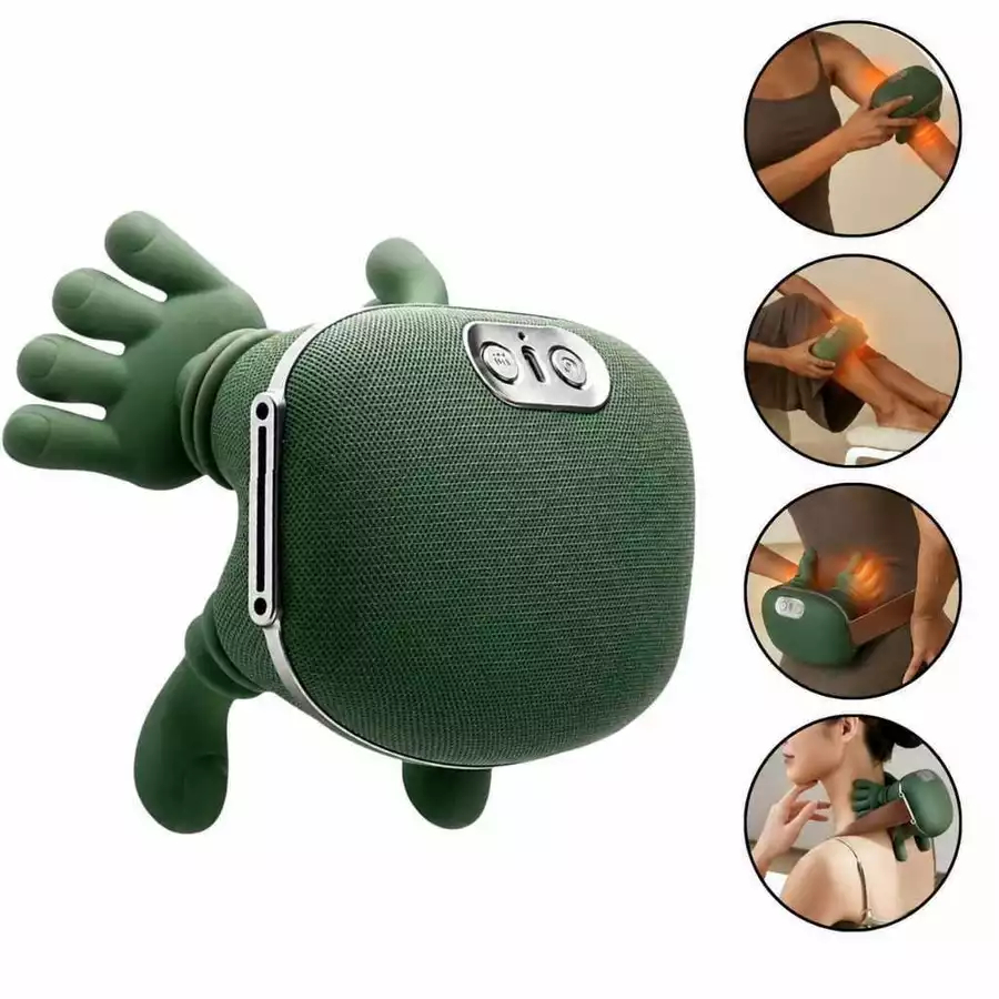 Massageador Elétrico Portátil Alívio Para Pescoço 3 Intensidades + Aquecimento Infravermelho