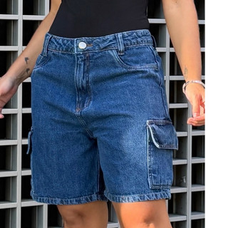 Bermuda Jeans Cargo Moda Gringa