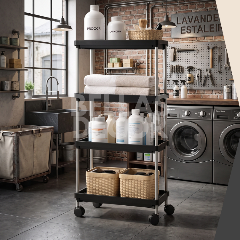 Estante Organizadora com Rodinhas Multiuso - Ideal para Escritório, Cozinha e Banheiro