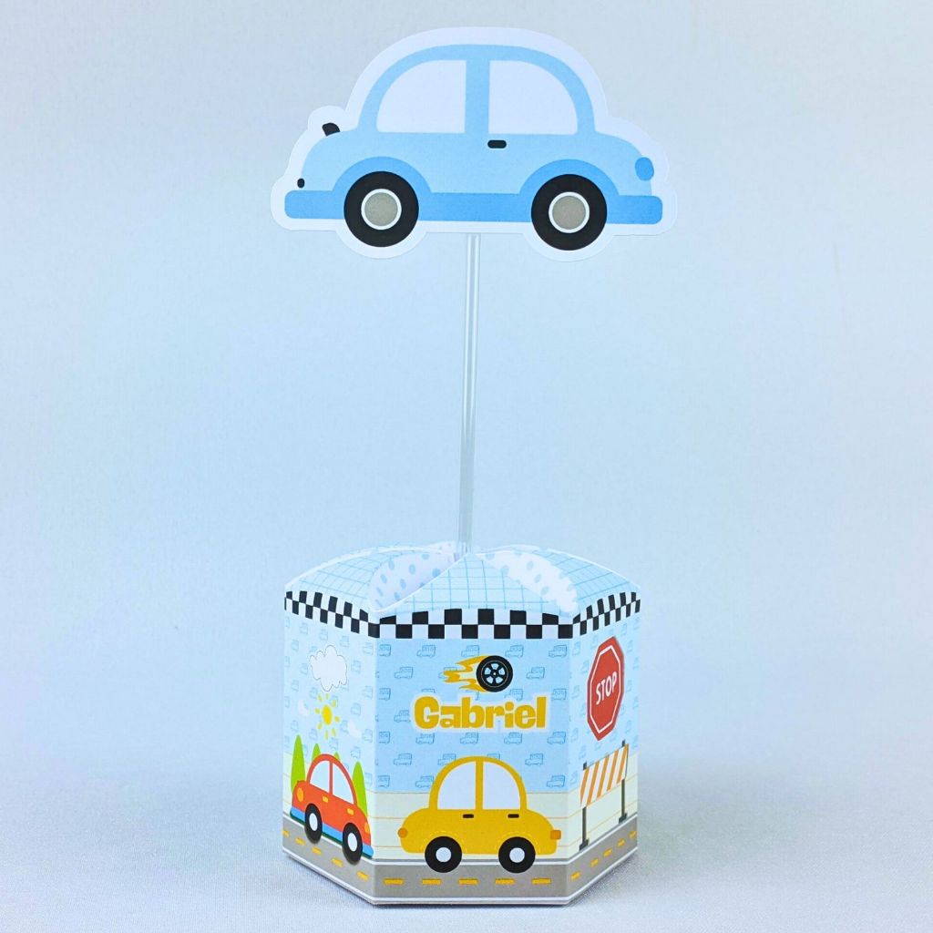 Kit 5 a 25 Centro de Mesa Carrinhos Personalizado Lembrancinha Festa Aniversário Enfeite Caixinha