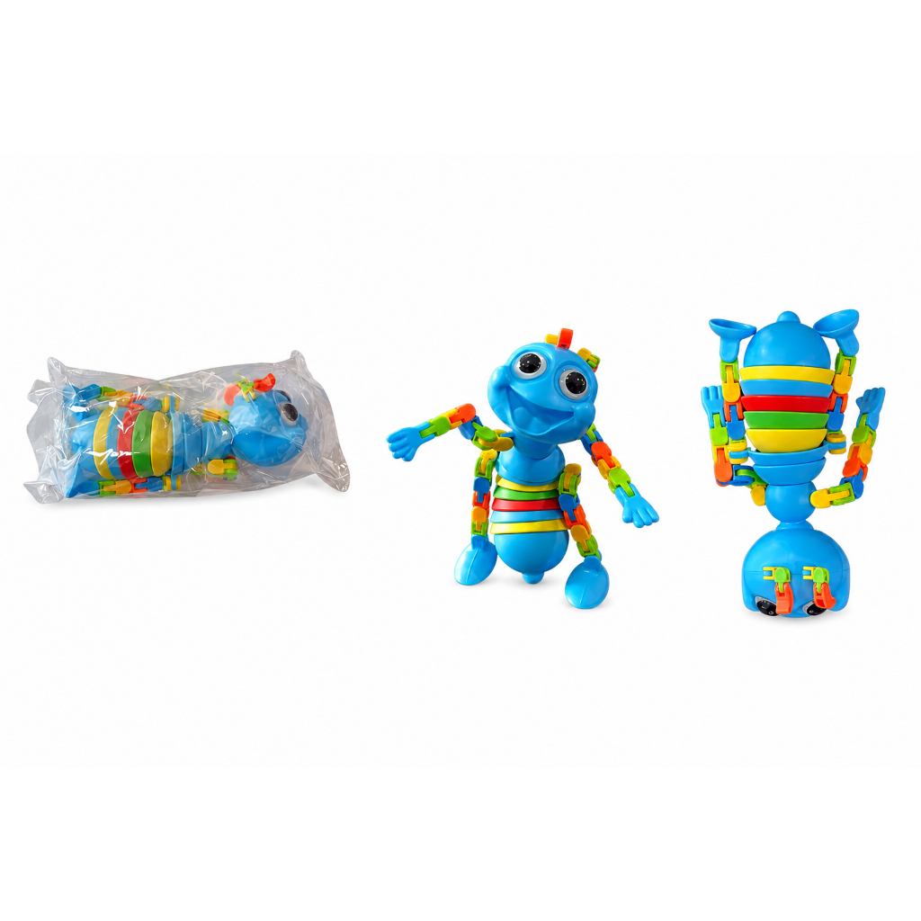 Formiga Articulada Colorida – Brinquedo Sensorial