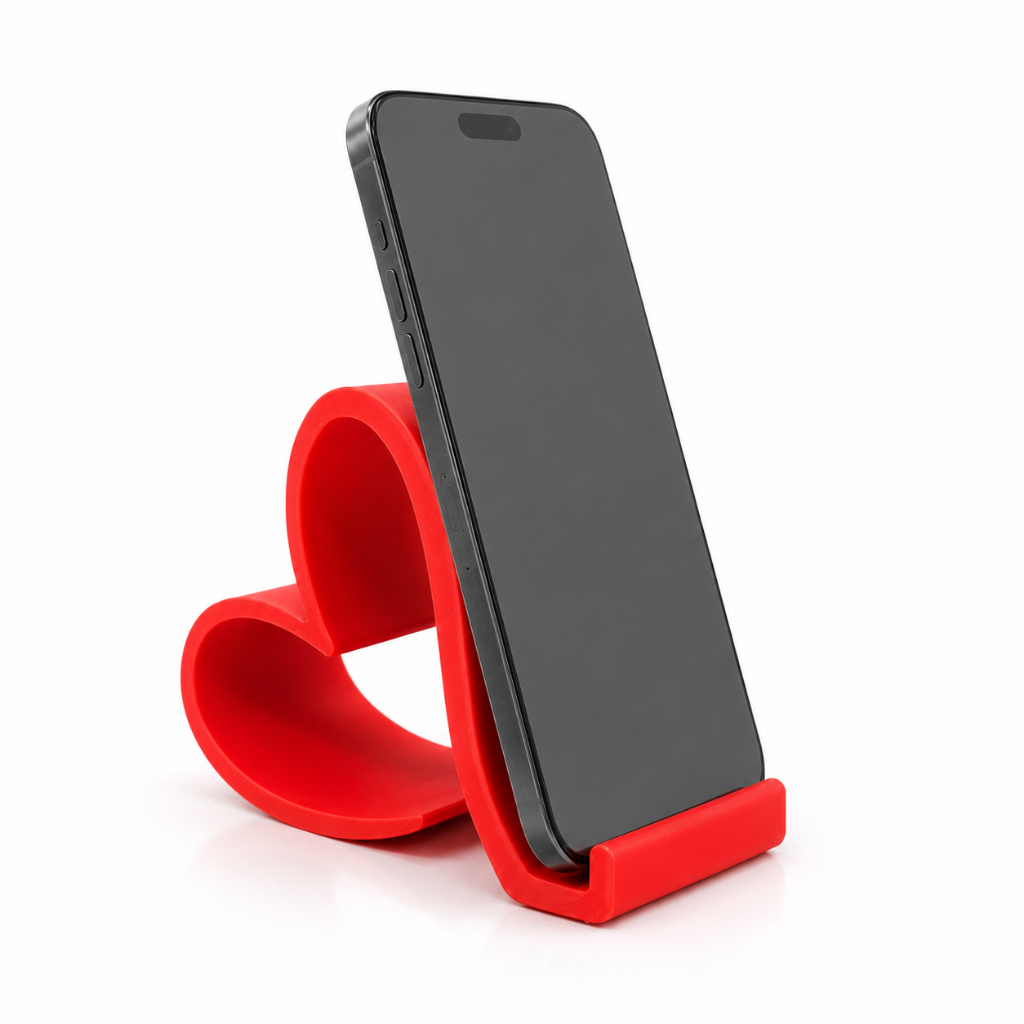 Suporte para Celular de Mesa Coração Decorativo Smartphone Vertical e Horizontal