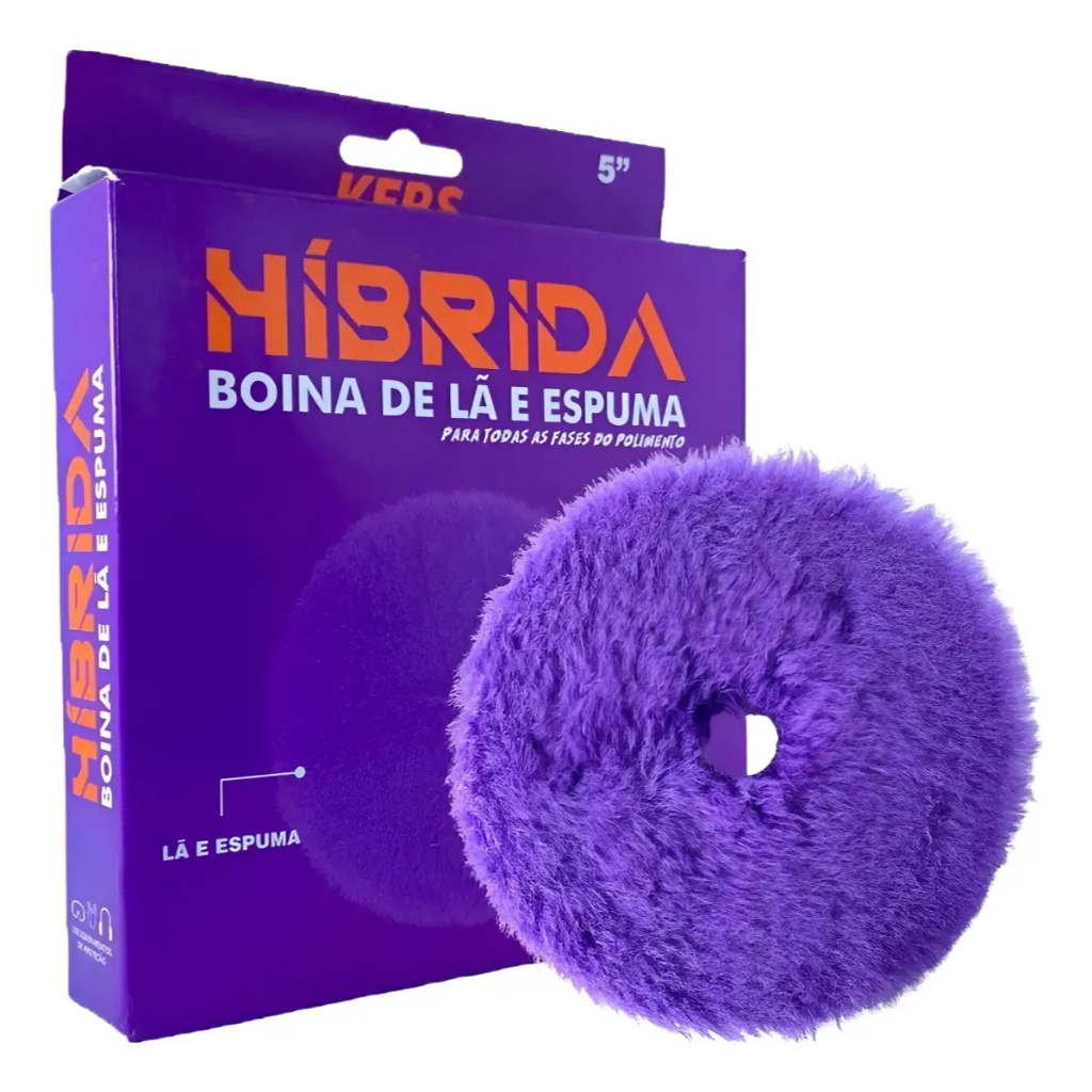 Boina Híbrida De Lã E Espuma Corte Refino Lustro 6 Pol' Roxa