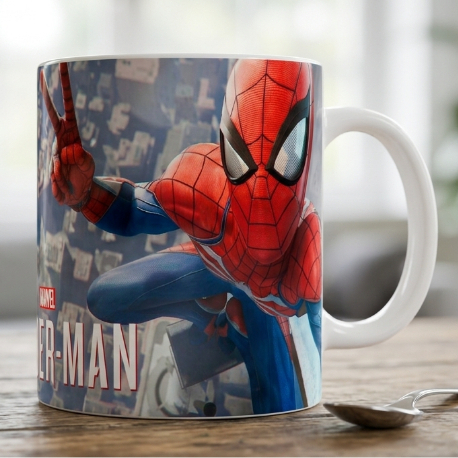 Caneca Homem-Aranha Cerâmica 325ml | Presente Marvel Spider-Man | Caneca Personalizada Super-Herói