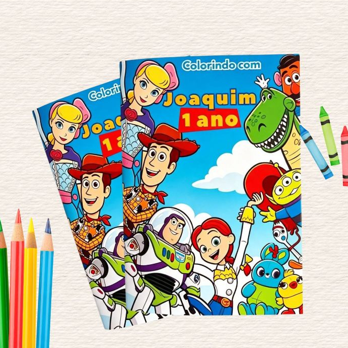 Livro de Colorir Personalizado Toy Story | Revista para Colorir | Lembrancinha Aniversário