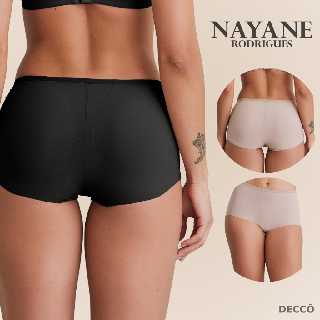 Calcinha Nayane Rodrigues Com Enchimento Aumenta o Bumbum Maxi Up Em Microfibra