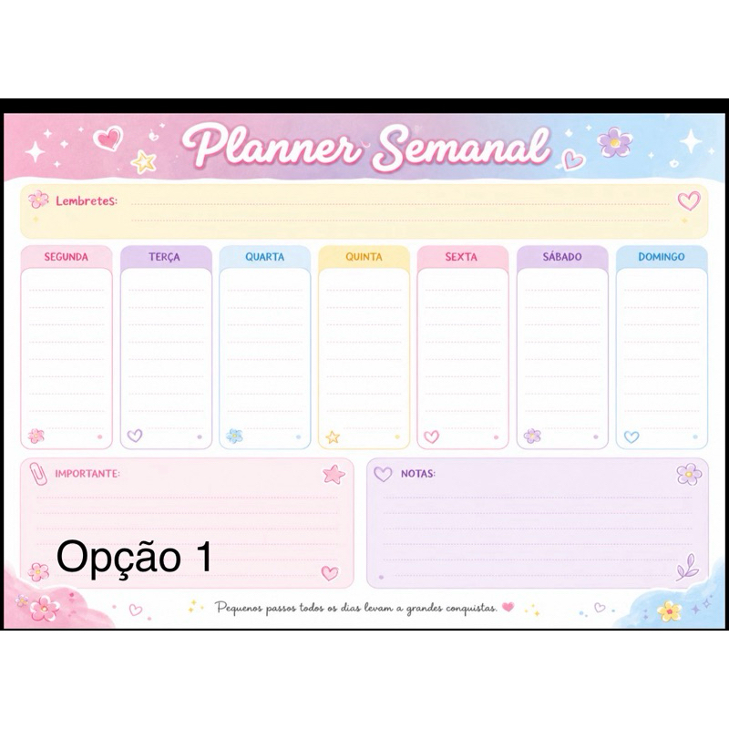 Planner Semanal Magnético para Geladeira Reutilizável | Organizador de Rotina | Bloco de Planejamento Apagável