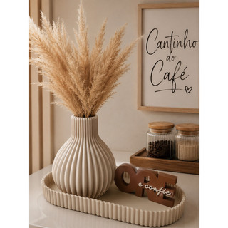 KIT 3 Peças - ORE e confie / Cor Nude - Decoração Casa Cantinho do Café